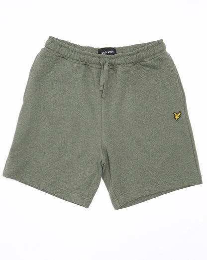 Lyle & Scott Tri Marl Sweat Shorts Khaki Green