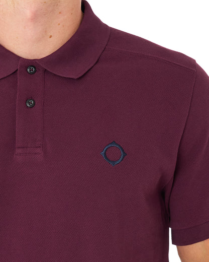 MA.STRUM Pique Polo Wine