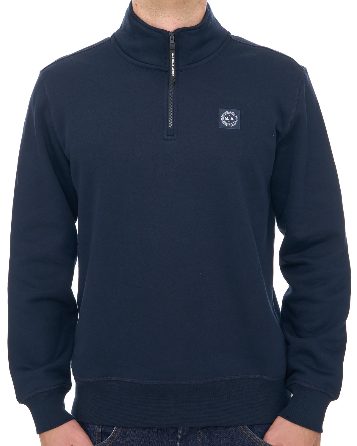 Marshall Artist Marchio 1/4 Zip Sweat Navy