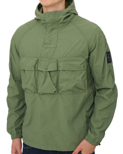 Marshall Artist Sefton 1/4 Zip Jacket Khaki Green