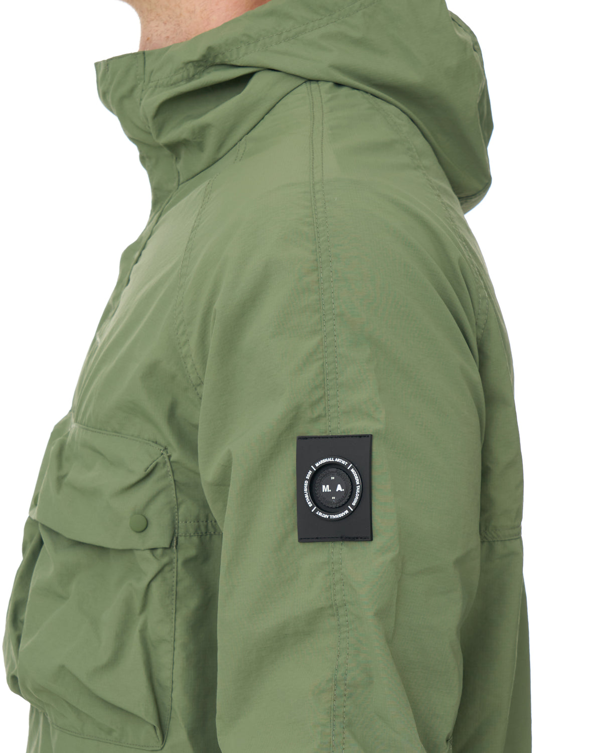 Marshall Artist Sefton 1/4 Zip Jacket Khaki Green