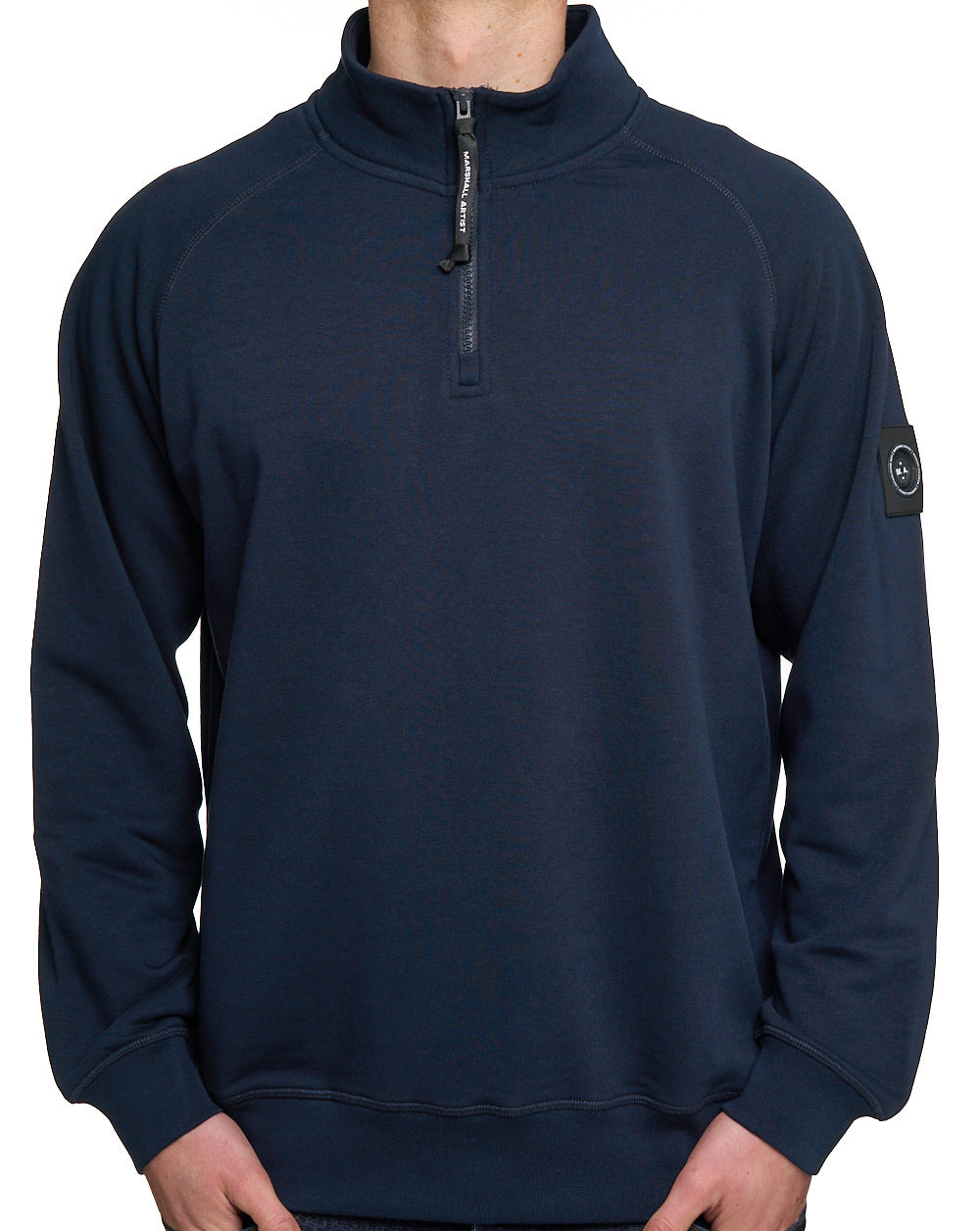 Marshall Artist Siren Sweatshirt mit Viertelreißverschluss, Marineblau