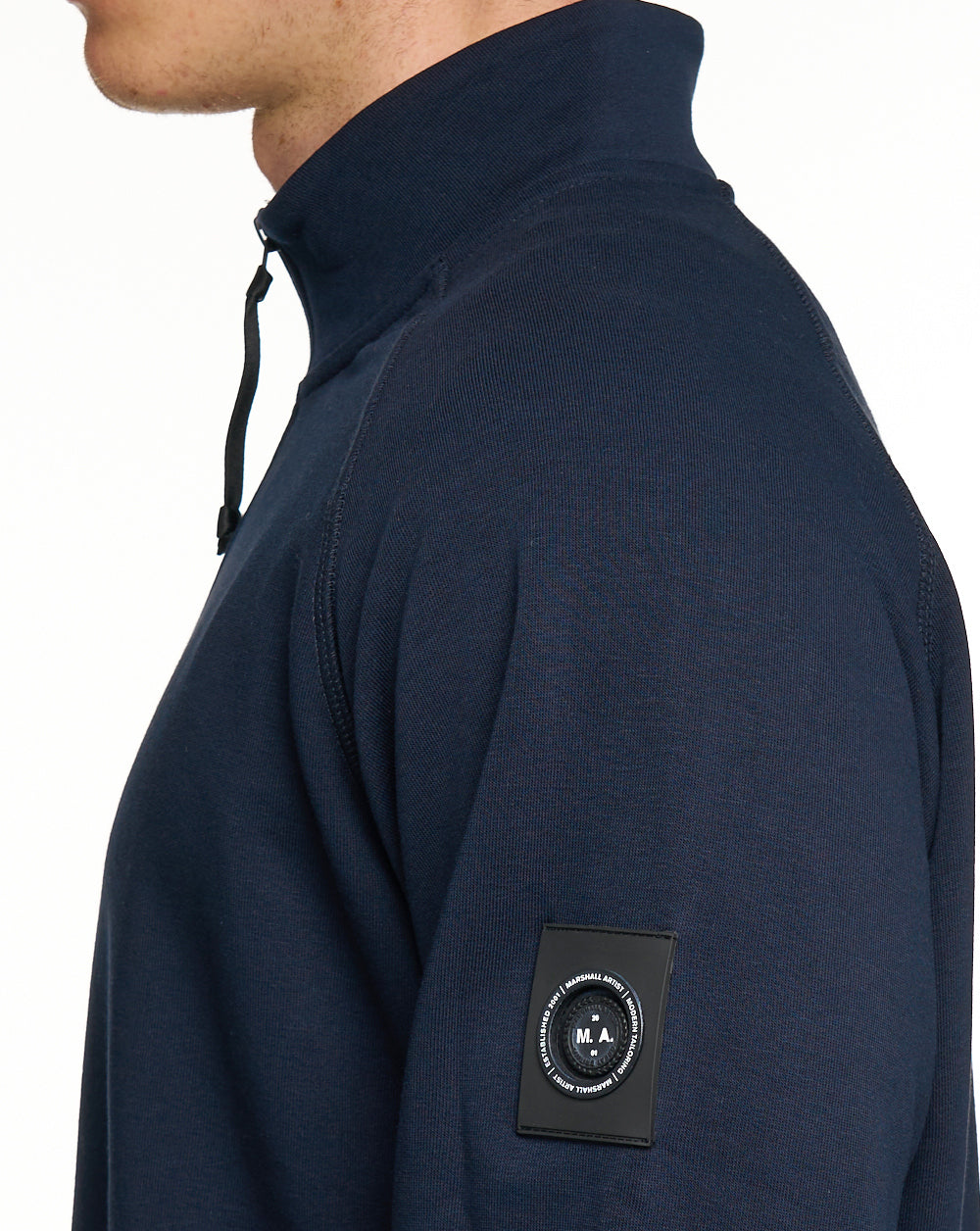 Marshall Artist Siren Sweatshirt mit Viertelreißverschluss, Marineblau