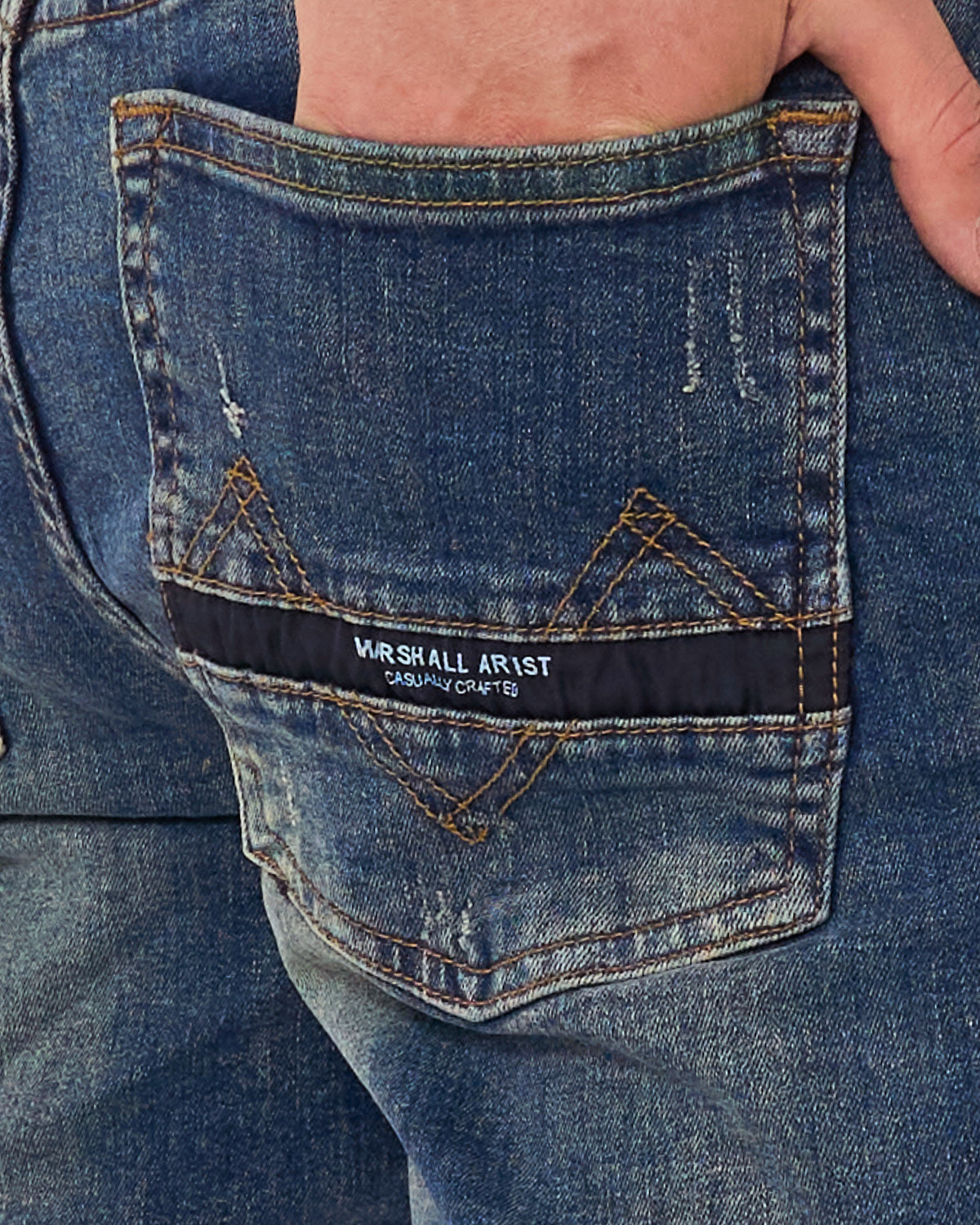 Marshall Artist – Schmal zulaufende Jeans in Vintage-Waschung