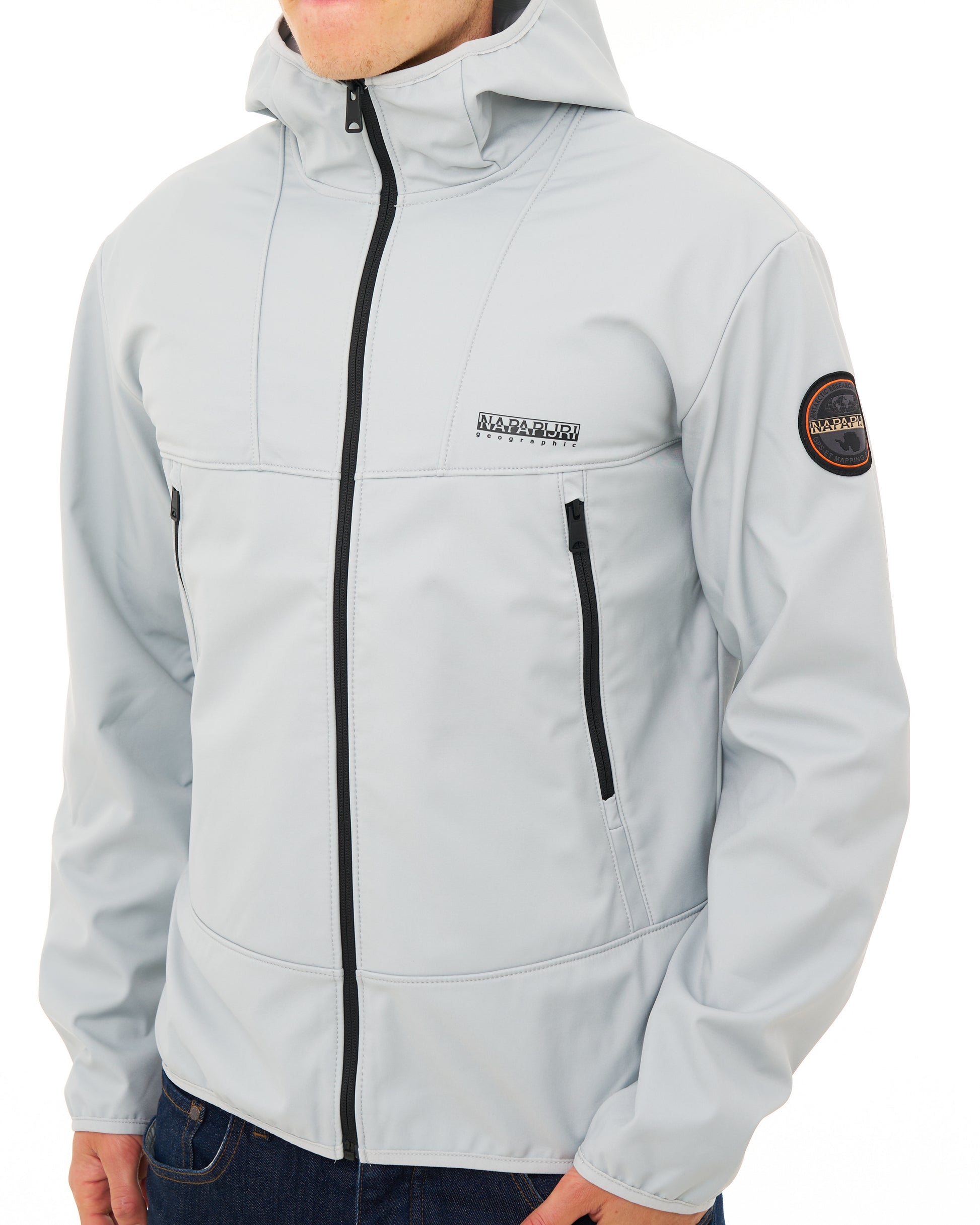 Napapijri Biois Softshell Jacket Light Grey Solid