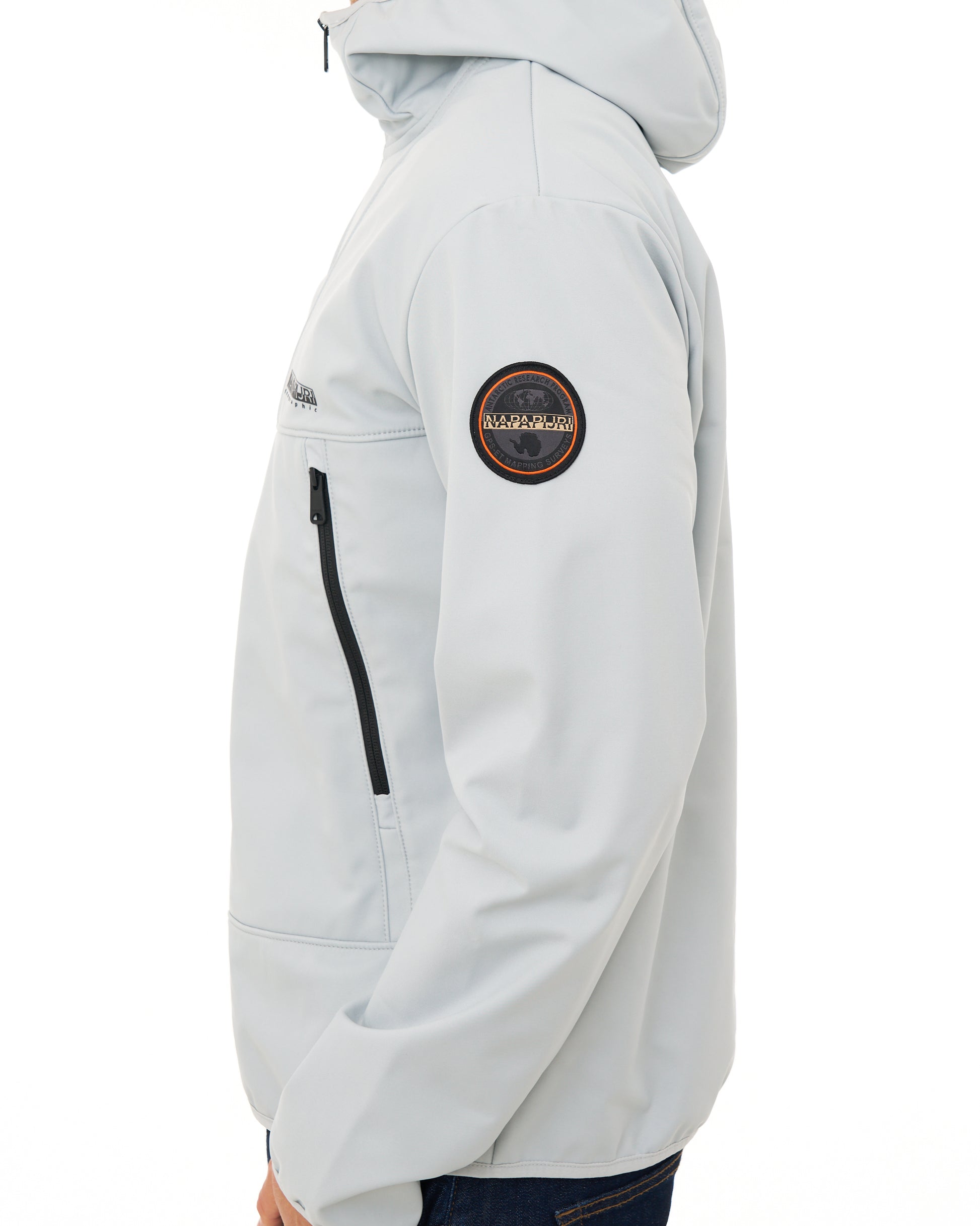 Napapijri Biois Softshell Jacket Light Grey Solid