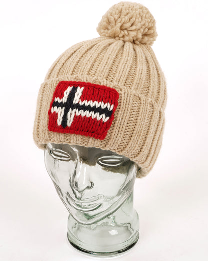 Napapijri Semiury Bobble Hat Beige Dimity