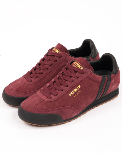 Patrick Dijon Trainers Burgundy/Black