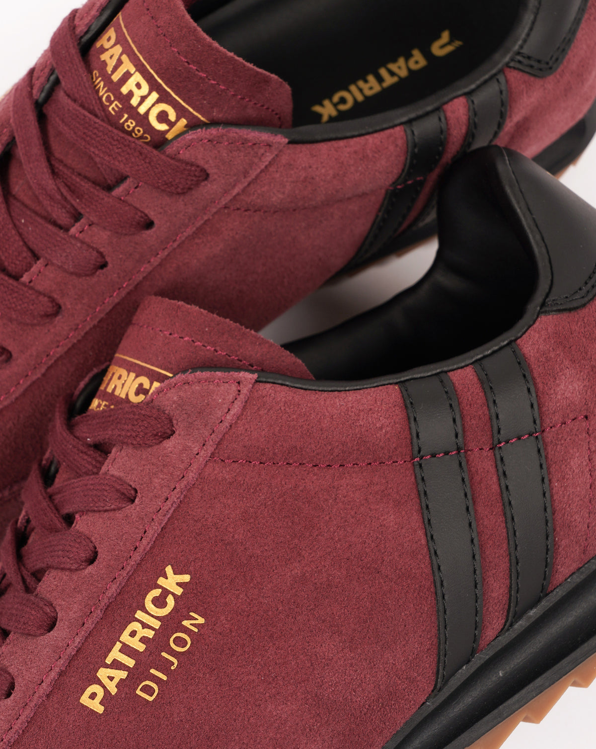 Patrick Dijon Trainers Burgundy/Black
