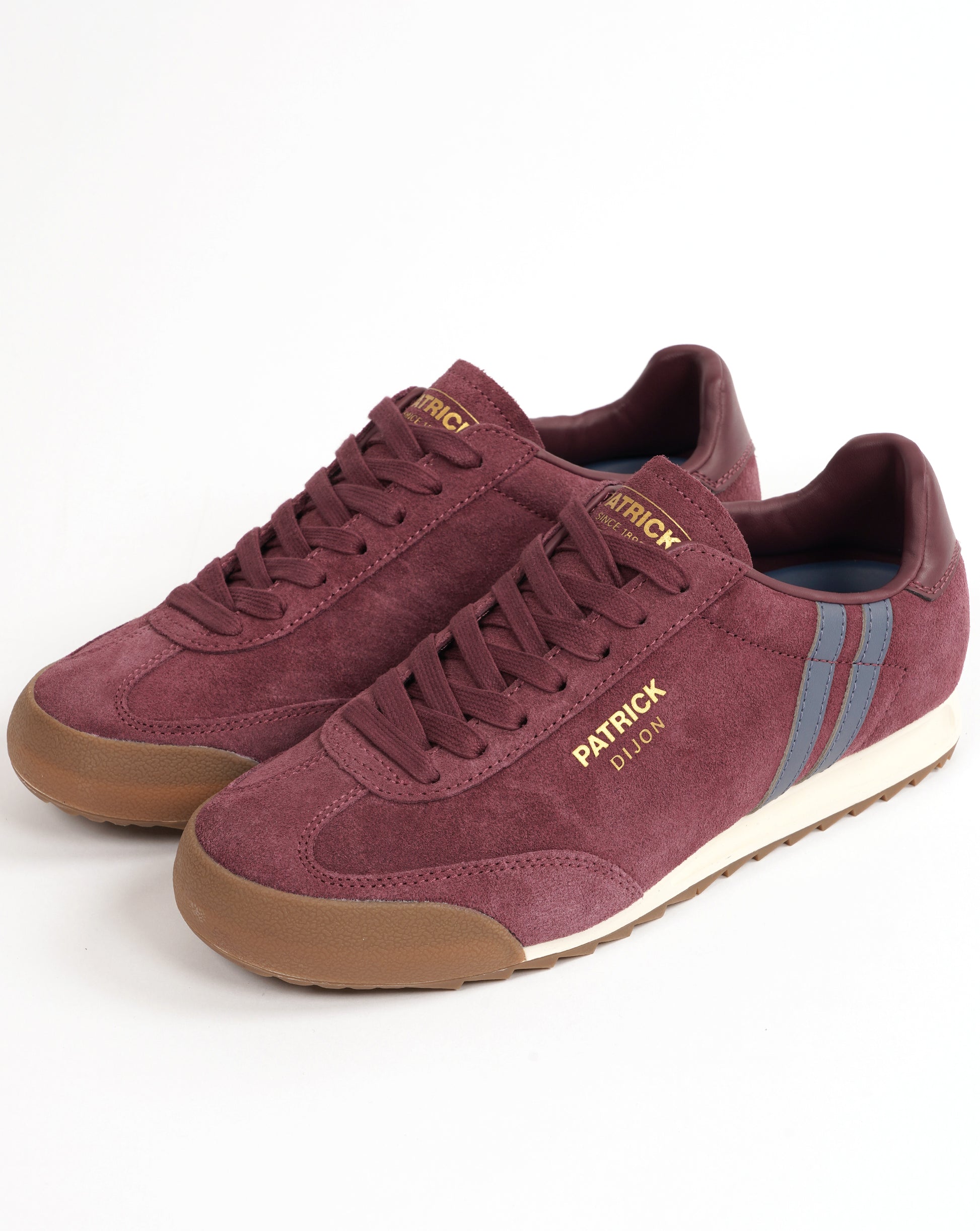Patrick Dijon Trainers Burgundy/Blue