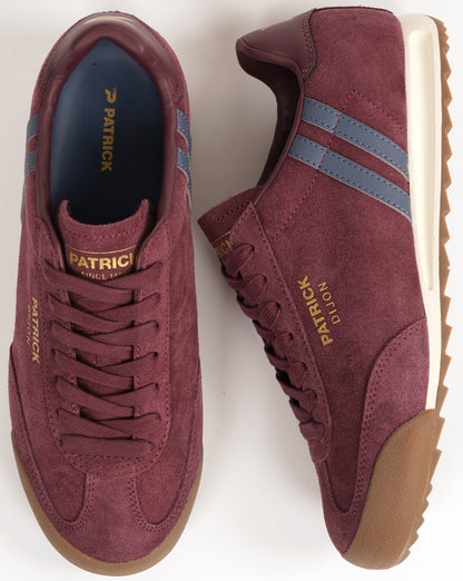 Patrick Dijon Trainers Burgundy/Blue