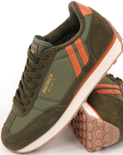 Patrick Monza Trainers Khaki/Orange