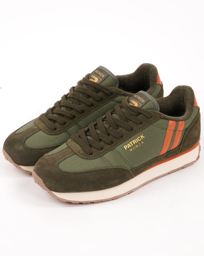 Patrick Monza Trainers Khaki/Orange