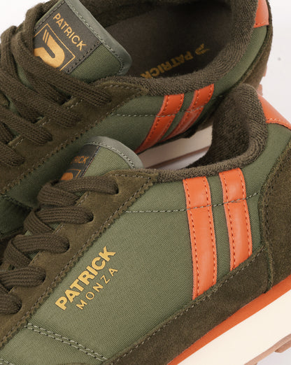 Patrick Monza Trainers Khaki/Orange