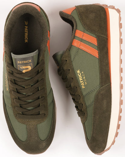 Patrick Monza Trainers Khaki/Orange