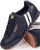 Patrick Rio Leather Trainers Navy/White