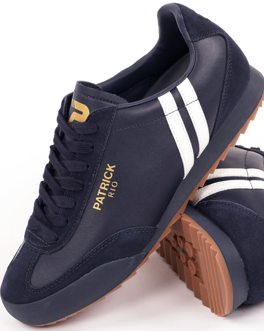 Patrick Patrick Rio Leather Trainers Navy/White