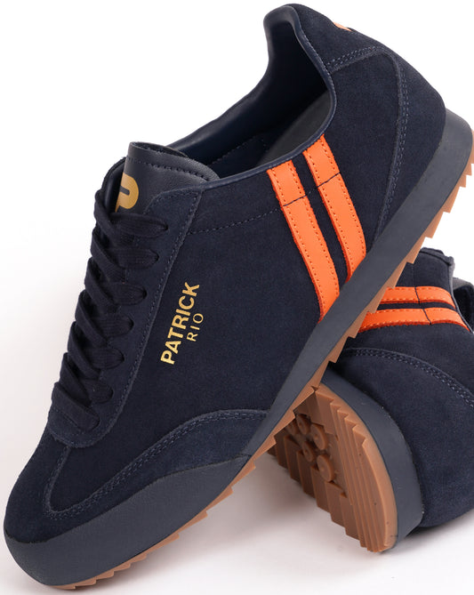 Patrick Patrick Rio Trainers Navy/Orange