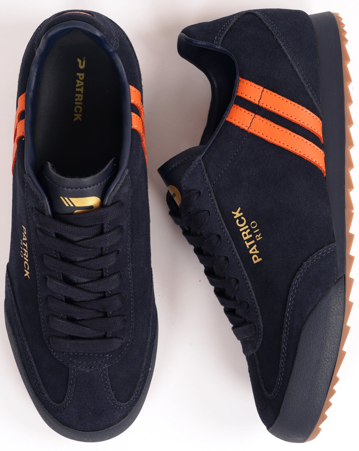 Patrick Rio Trainers Navy/Orange