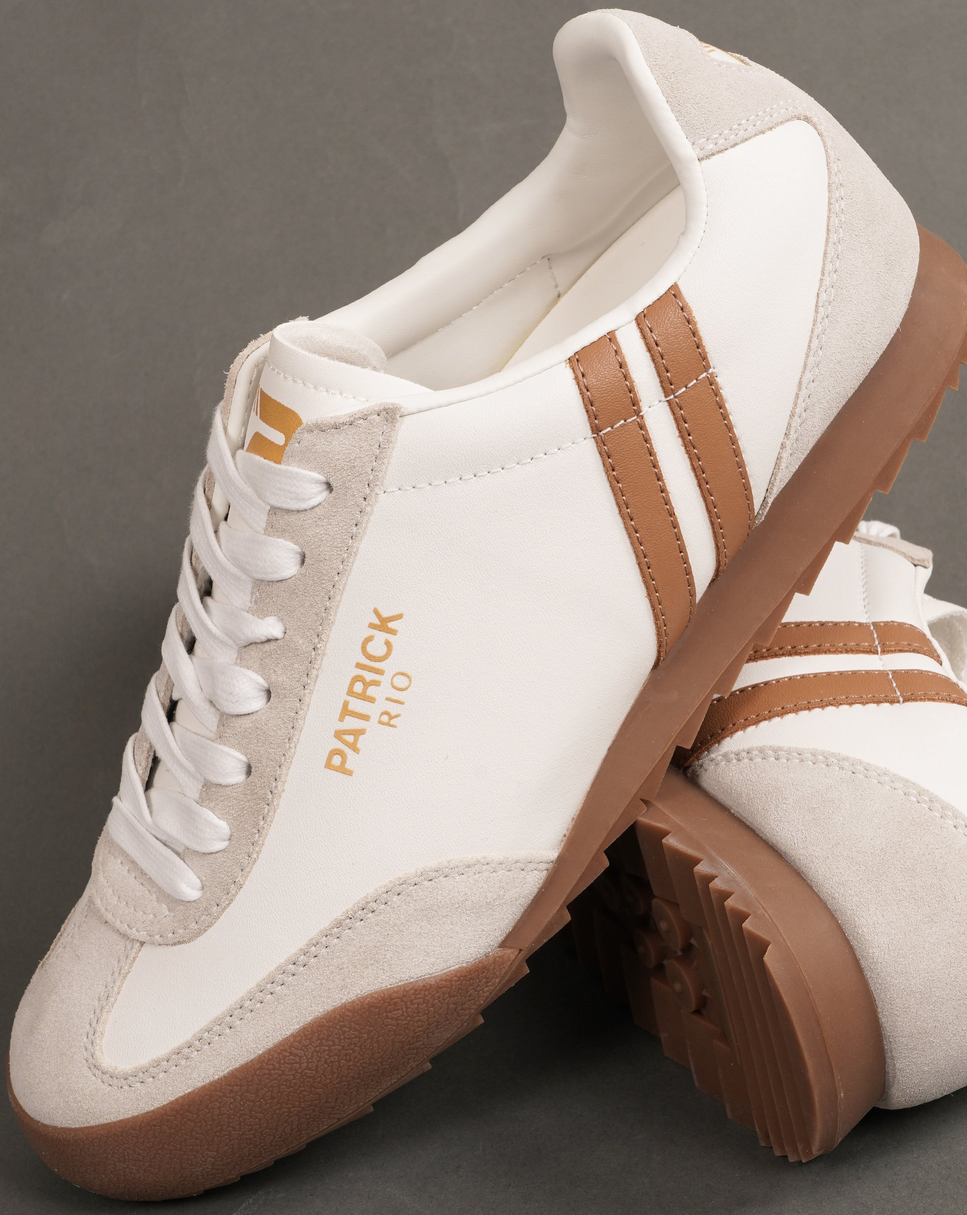 Patrick Rio Trainers White/Tan
