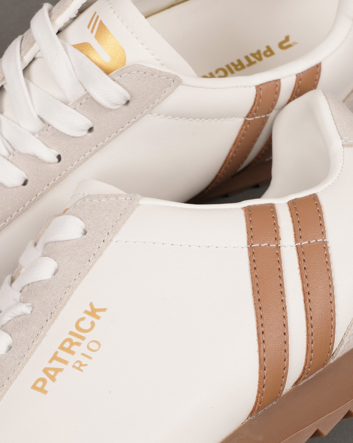 Patrick Rio Trainers White/Tan