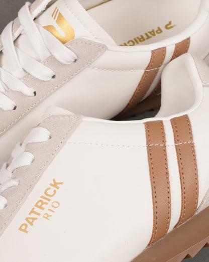 Patrick Rio Trainers White/Tan