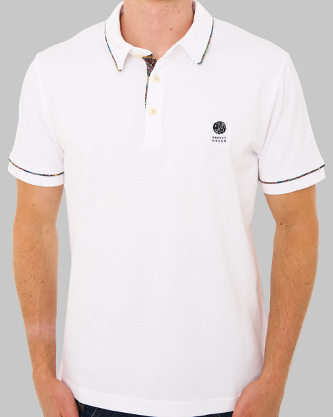 Pretty Green Albion Polo Shirt White