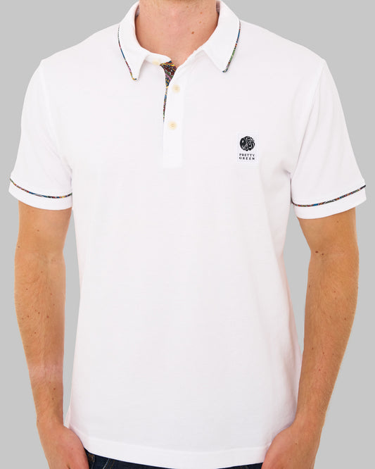 Pretty Green Pretty Green Albion Polo Shirt White