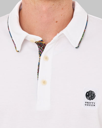 Pretty Green Albion Polo Shirt White