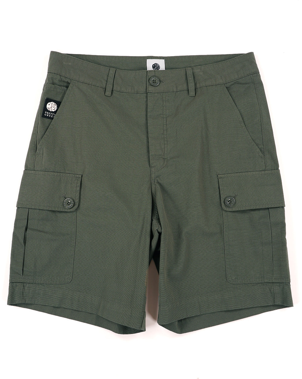Hübsche grüne Bostall Cargo-Shorts, Dunkelgrün