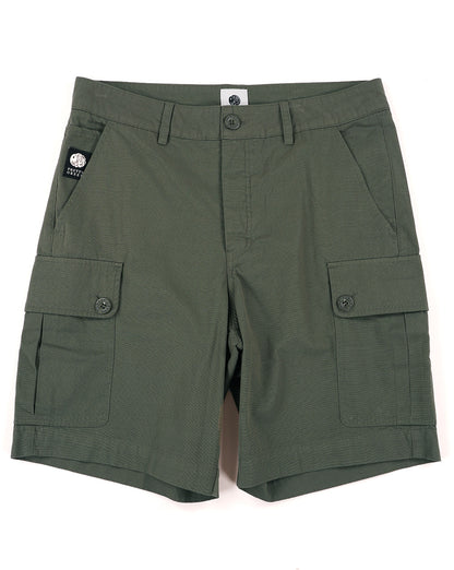 Hübsche grüne Bostall Cargo-Shorts, Dunkelgrün
