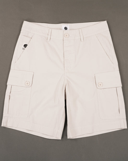 Pretty Green Hübsche grüne Bostall Cargo-Shorts Stein