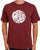 Hübsches grünes Gillespie-Logo-T-Shirt, Dunkelburgunderrot