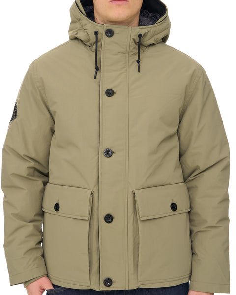 Pretty Green Coldwave Short Parka Khaki