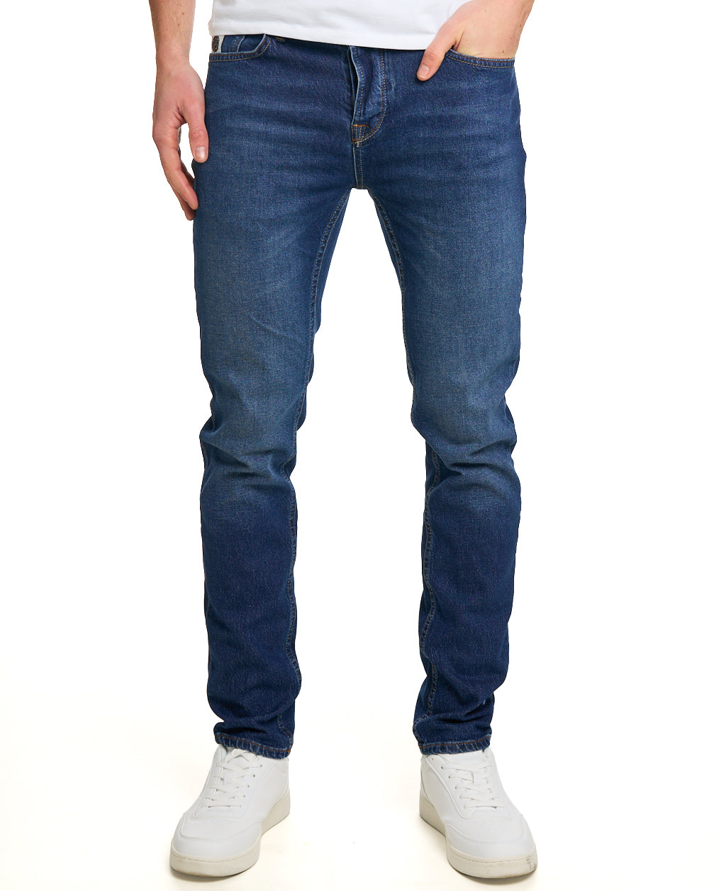 Pretty Green Erwood Slim Fit Jeans 6 Month Wash