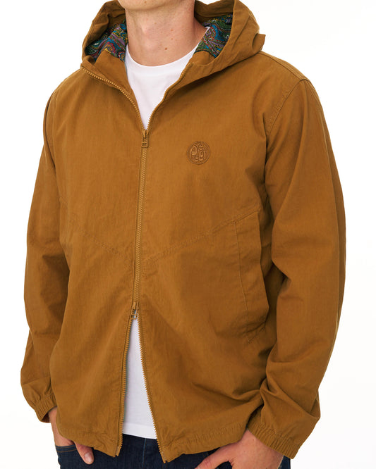 Pretty Green Pretty Green Feltham Hooded Jacket Burnt Orange