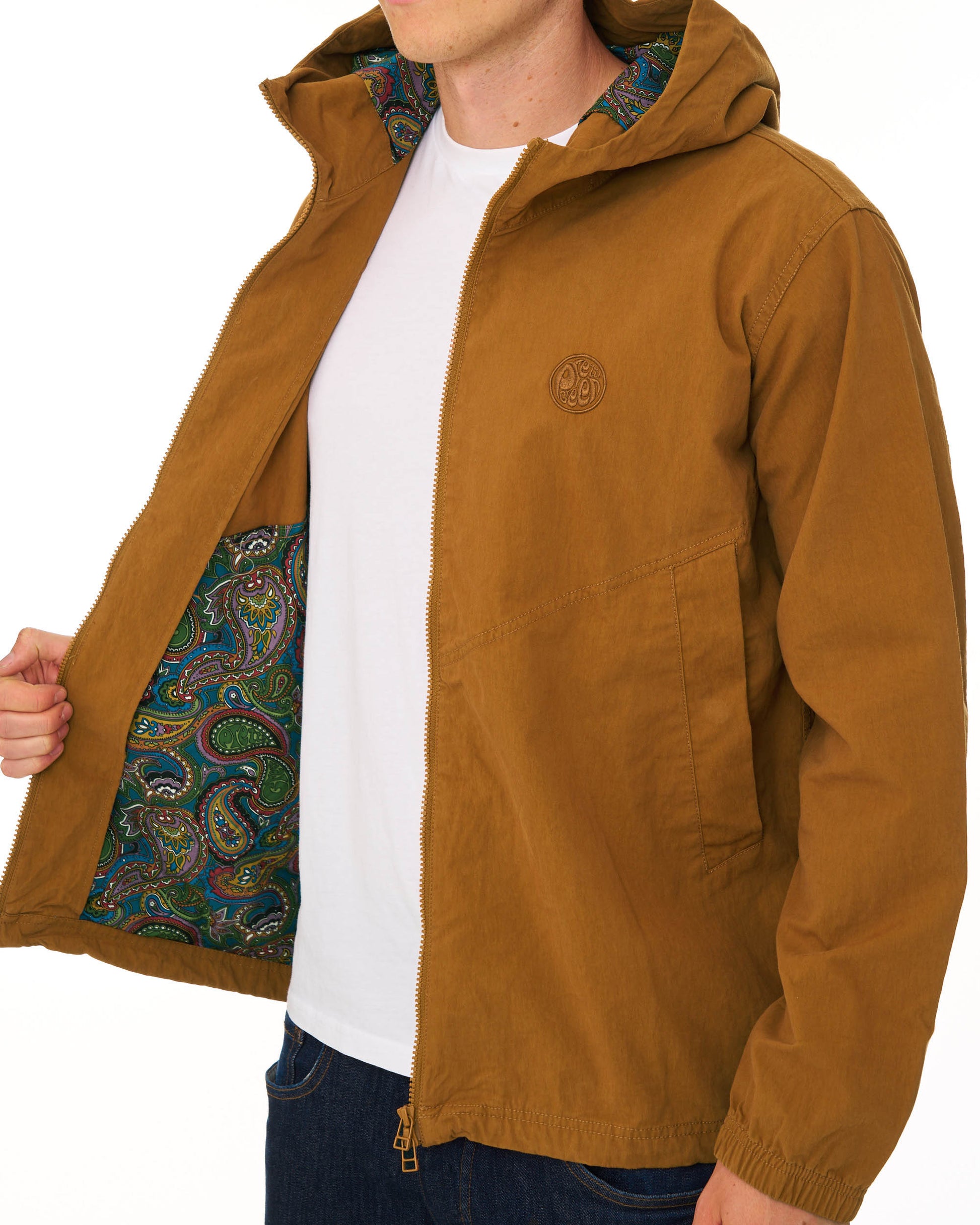 Pretty Green Feltham Hooded Jacket Burnt Orange