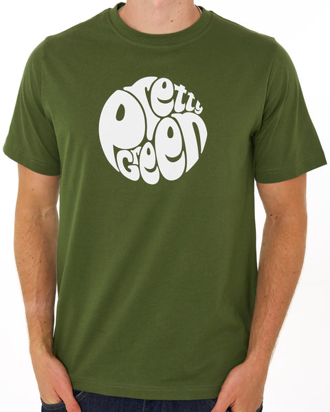 Pretty Green Gillespie Logo T Shirt Khaki Green