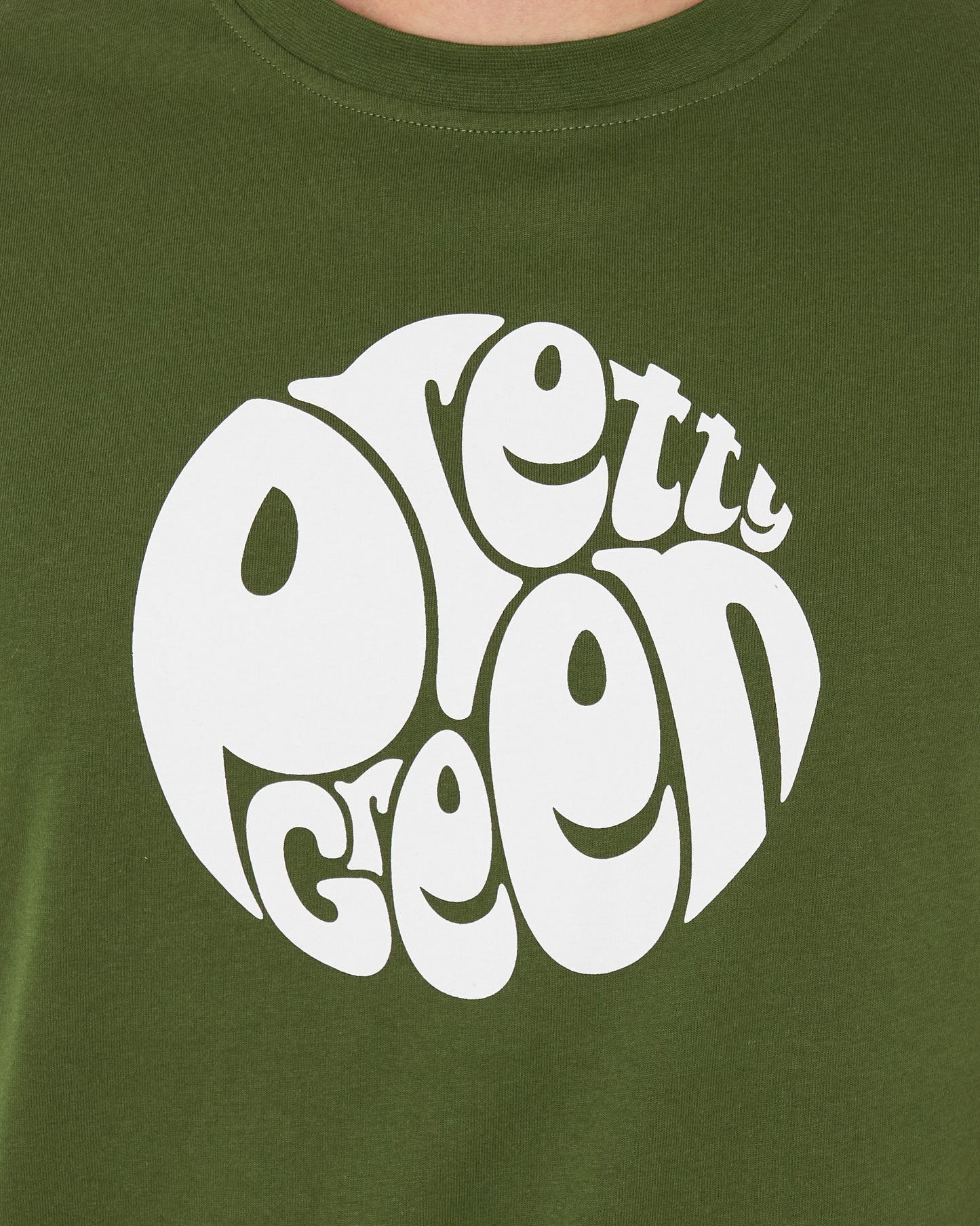 Pretty Green Gillespie Logo T Shirt Khaki Green