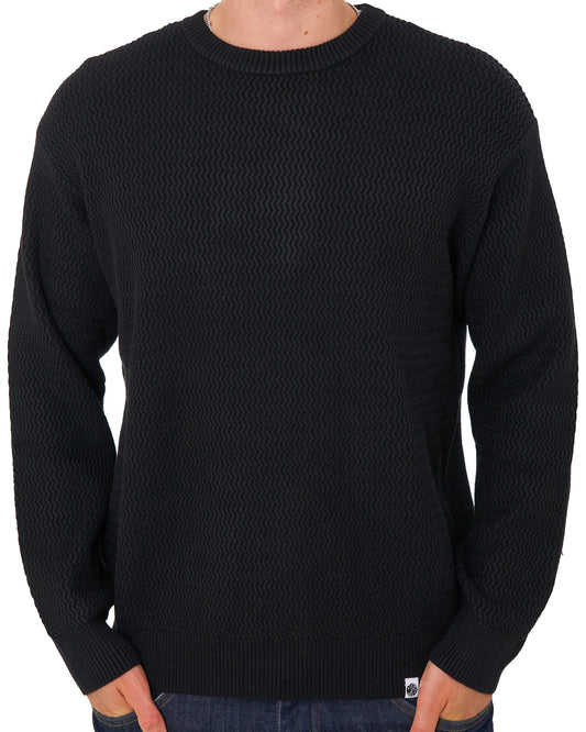 Pretty Green Pretty Green Howlett Knit Jumper Black