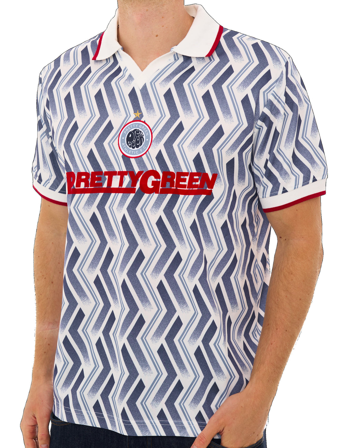 Pretty Green Kingsleigh Football Top Blue