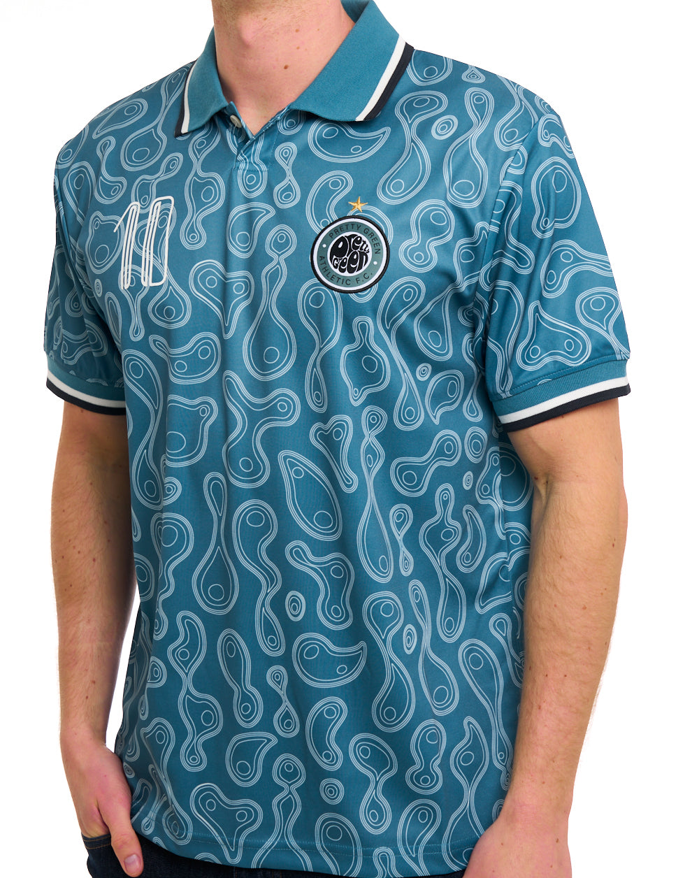 Pretty Green Outro Football Top Blue