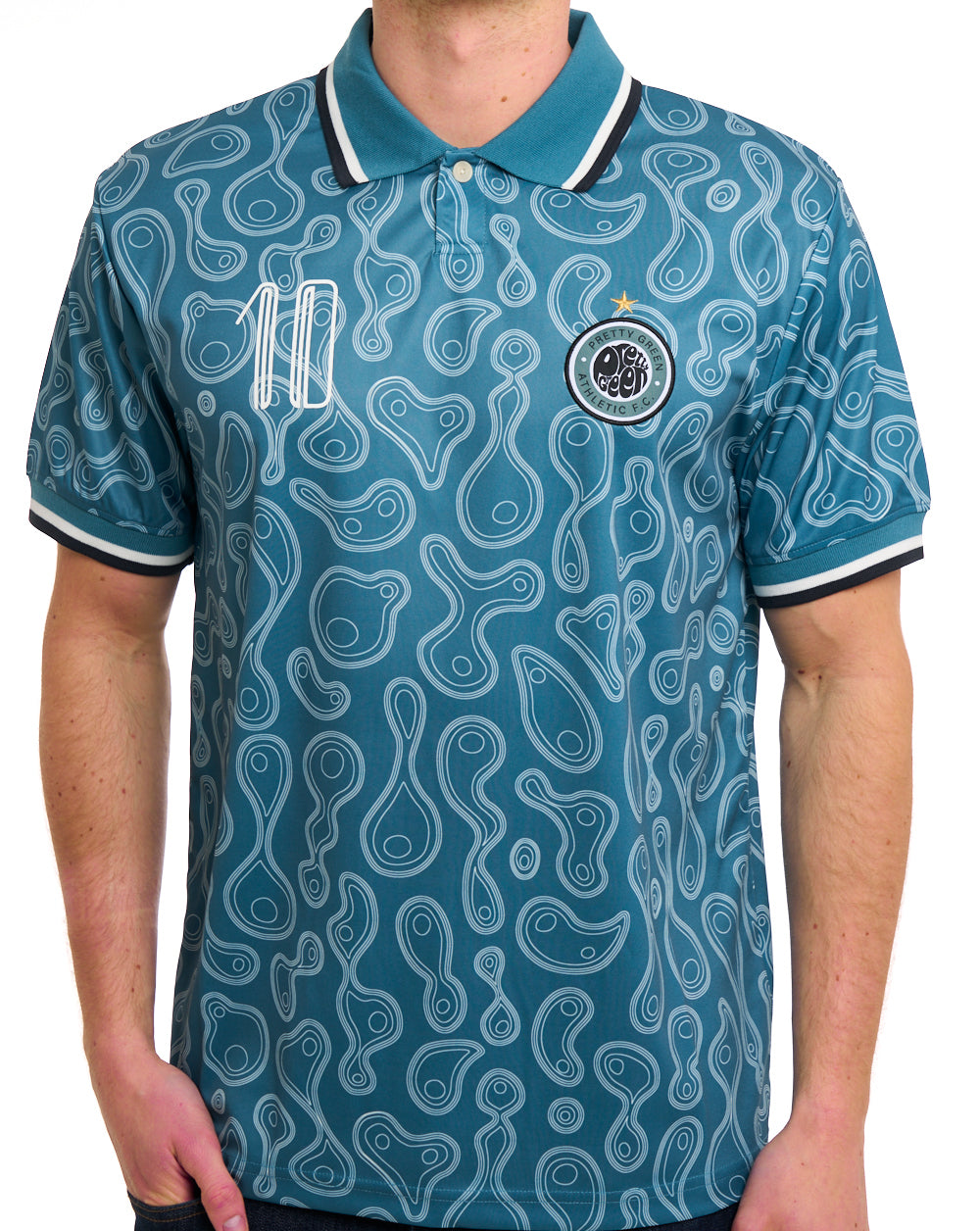 Pretty Green Outro Football Top Blue