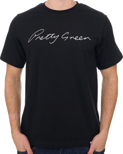 Pretty Green PG Signature T Shirt Black