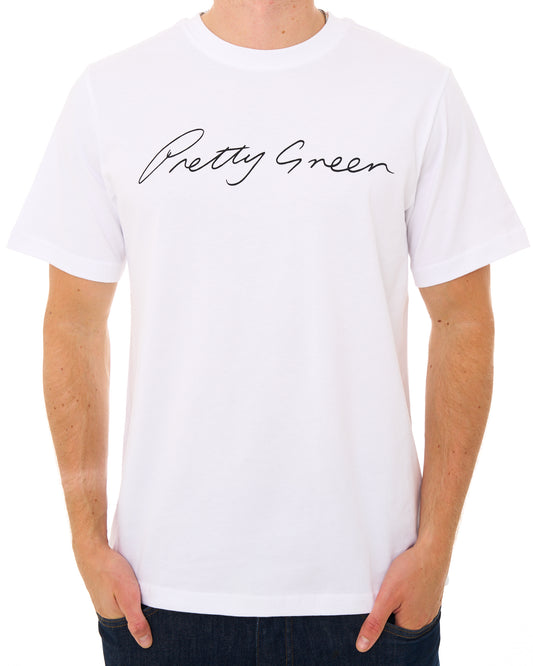 Pretty Green Pretty Green PG Signature T Shirt White