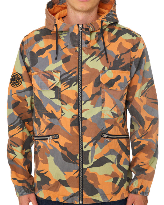 Pretty Green Pretty Green Rave Camo Hooded Jacket Multi
