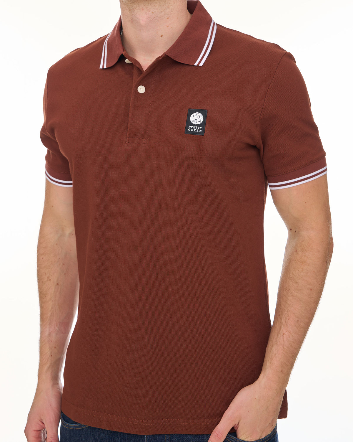 Pretty Green Rayner Polo Shirt Brown