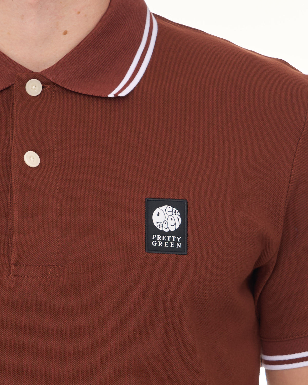 Pretty Green Rayner Polo Shirt Brown
