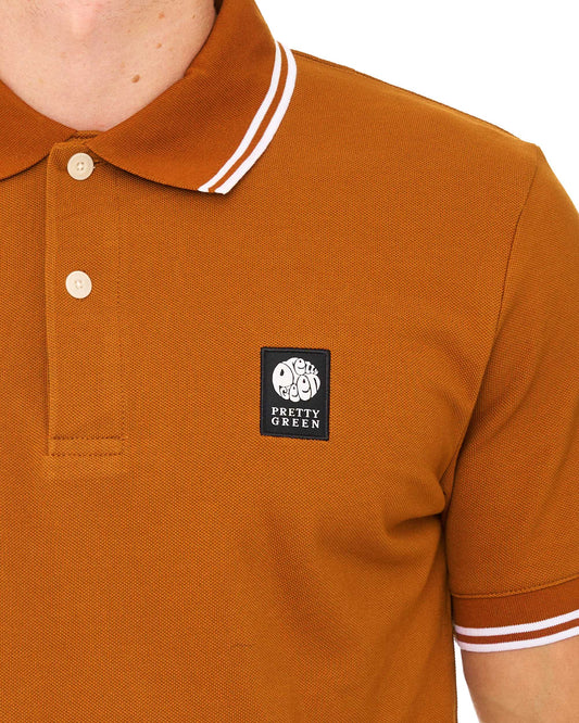 Pretty Green Pretty Green Rayner Polo Shirt Rust