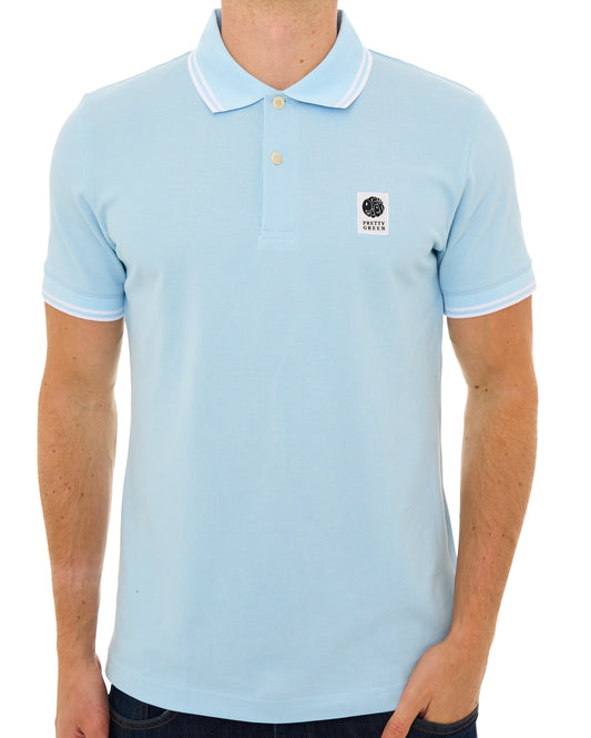Pretty Green Pretty Green Rayner Polo Shirt Sky Blue